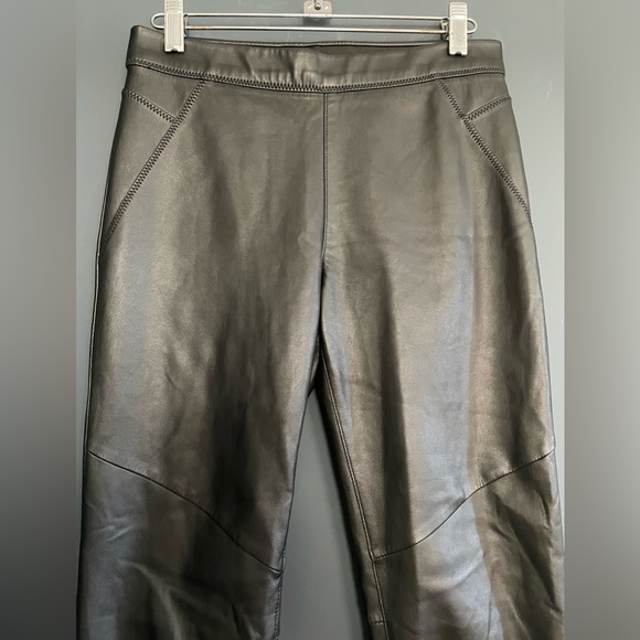 Free People Black Vegan Faux Leather Leggings Sz 26/28 - Picture 7 of 9